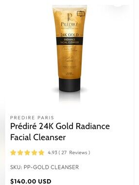 Predire: 24k GOLD Radiance Facial Cleanser